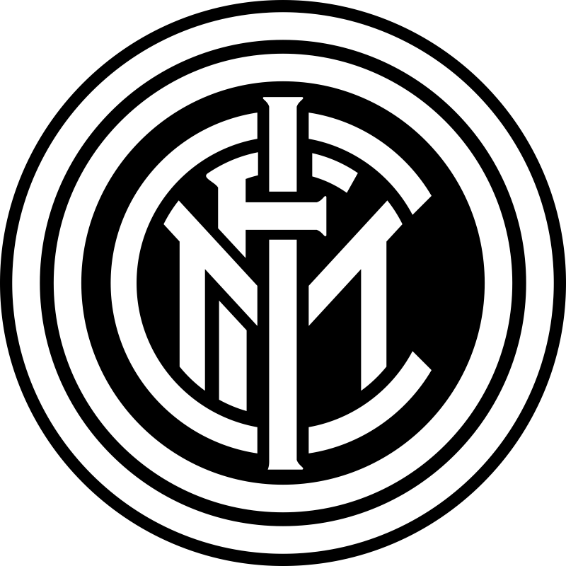 logo FC inter milan negativo